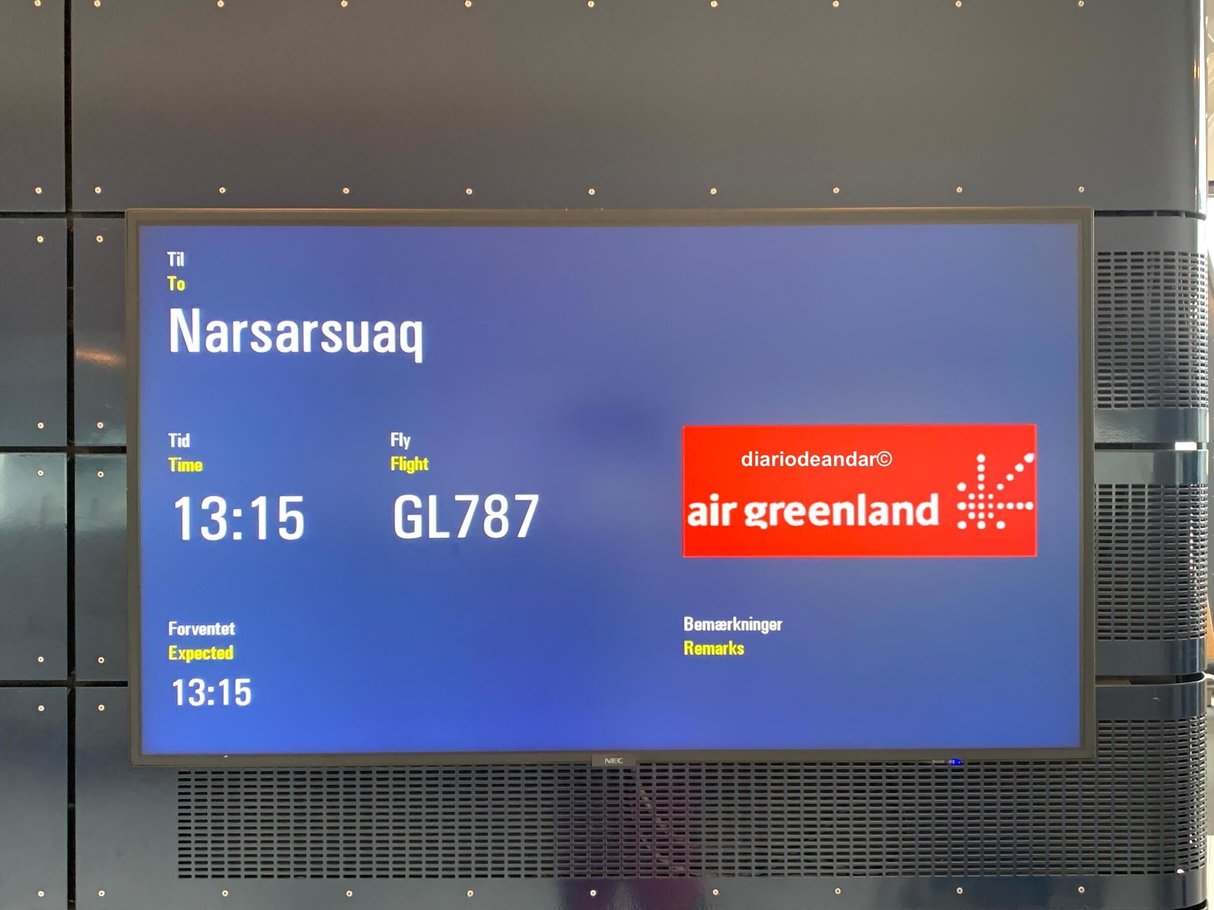 De Copenhague a Narsarsuaq