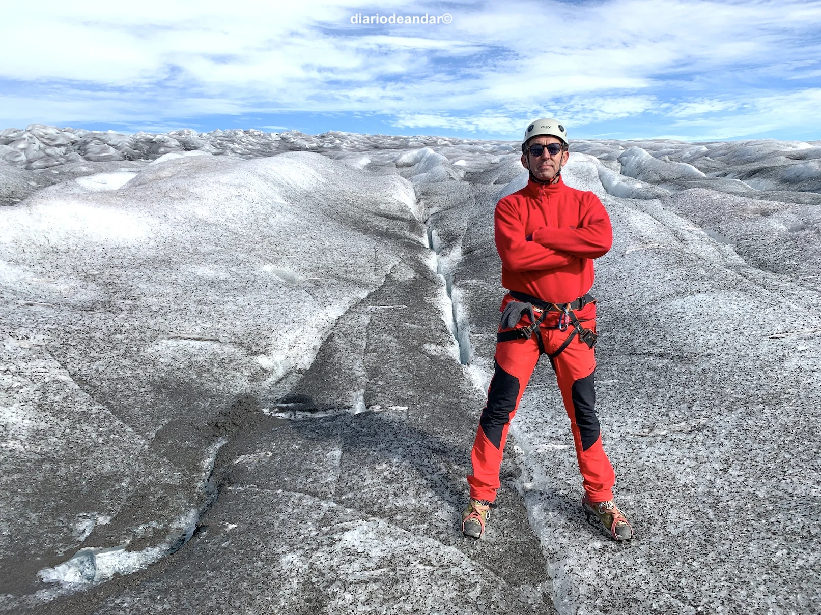 Trekking por un glaciar