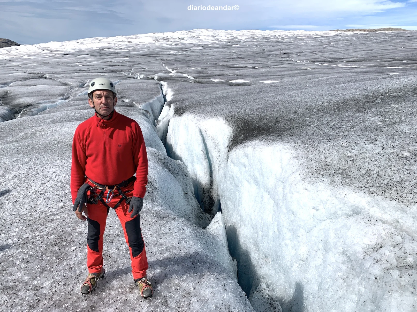 Trekking por un glaciar