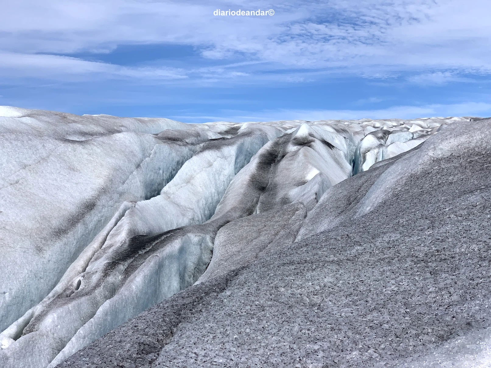Trekking por un glaciar