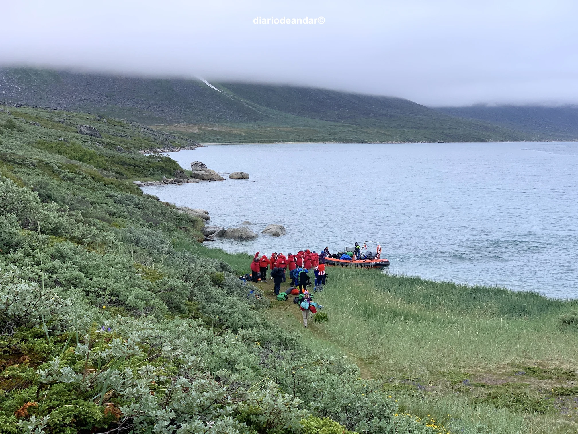 Llegada al campamento.