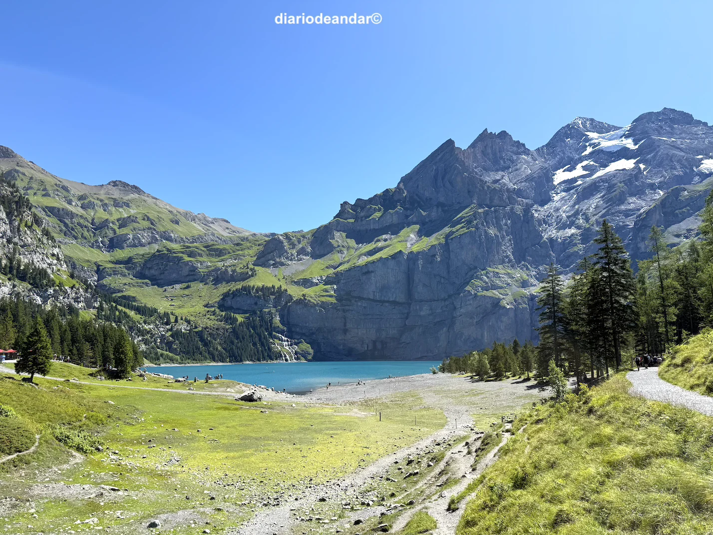llegada al lago Oeschinen