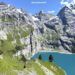 Lago Oeschinen desde arriba.