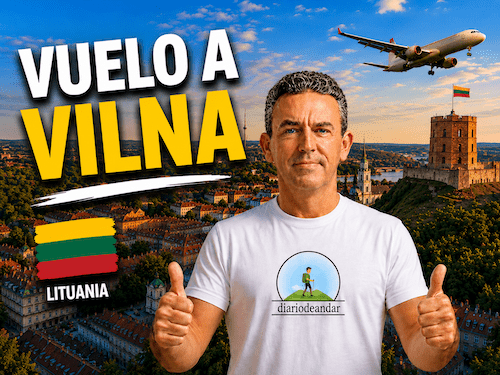 Vuelo a Vilna desde Madrid con escala en Ámsterdam.